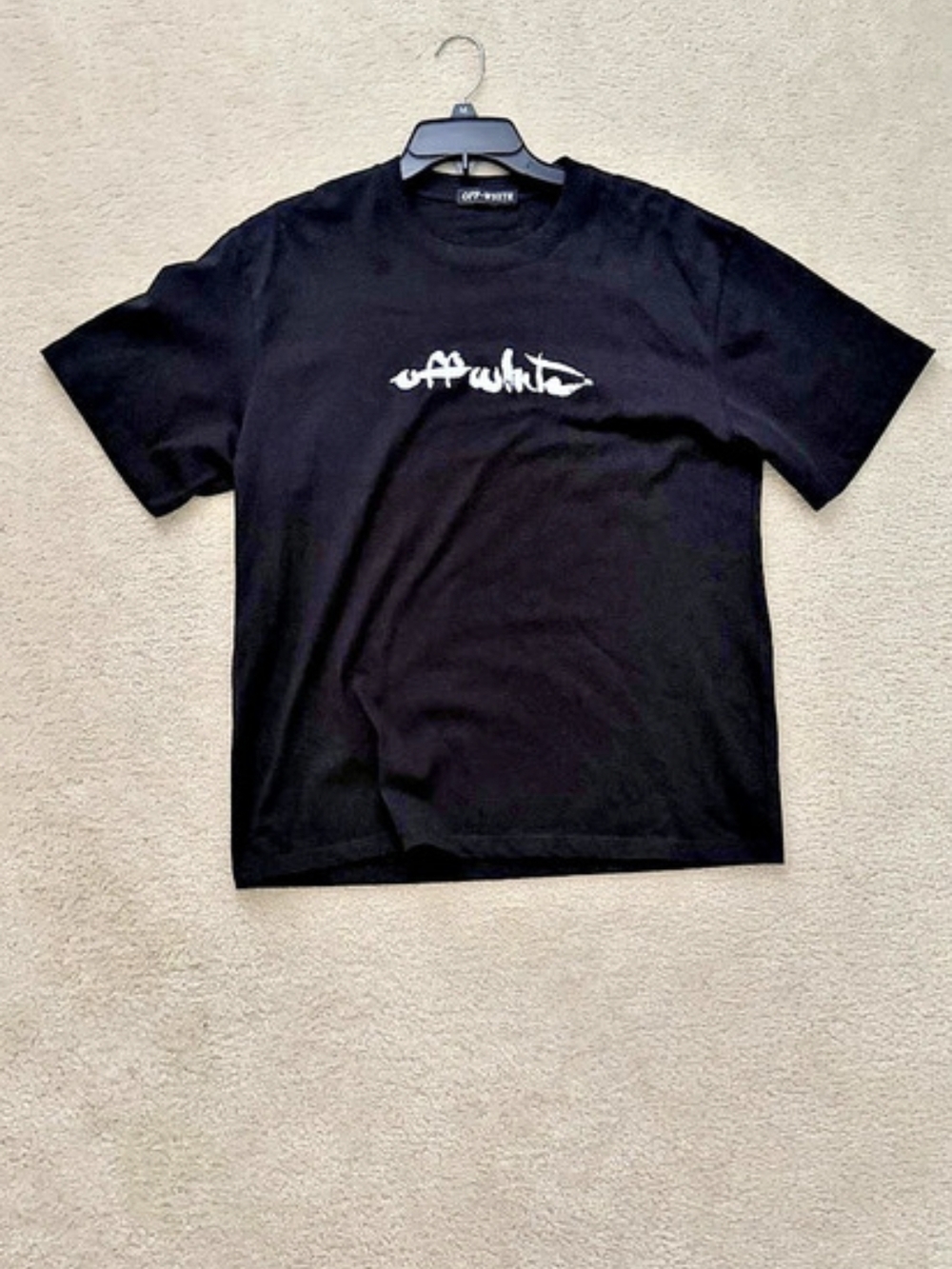 Off-White Spray Marker Slim Tee Black/White Medium